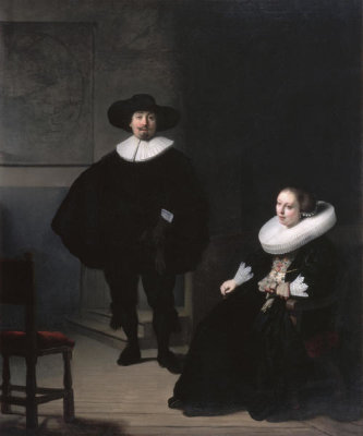 Rembrandt - A Lady and Gentleman in Black, 1633 (stolen)