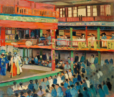 Joseph Lindon Smith - A Theater in Mukden, Manchuria, about 1905