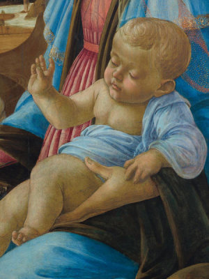 Sandro Botticelli - Virgin and Child with an Angel (detail: Infant Jesus), 1470-1474