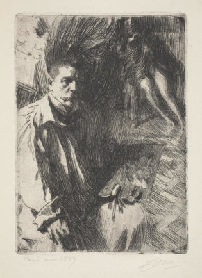 Anders Zorn - Self-Portrait with Model II, 1899