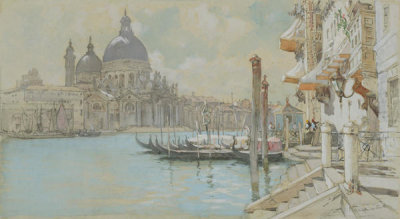 Francis Hopkinson Smith - The Grand Canal with Santa Maria della Salute, 1892-1894