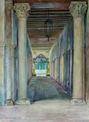 Joseph Lindon Smith - Entrance Arcade of the Palazzo Barbaro, 1892