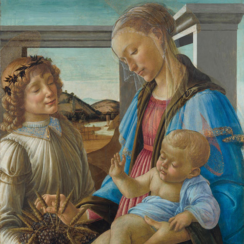 Sandro Botticelli, Virgin and Child with an Angel, 1470-1474