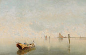 Pietro Fragiacomo - A Venetian Lagoon, 1880s