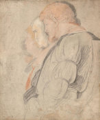 Peter Paul Rubens - Three Men in Profile from Mantegna's The Triumph of Caesar, 1600-1608