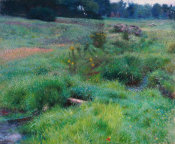 Dennis Miller Bunker - The Brook at Medfield, 1889