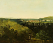 Gustave Courbet - A View Across the River, about 1885