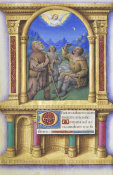 Jean Bourdichon - Book of Hours: Annunciation to the Shepherds, 1490-1515