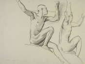 John Singer Sargent - Study of Two Male Nudes, 1917-1921