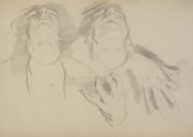 John Singer Sargent - Study for El Jaleo: Seated Musicians' Heads and Hands, 1881