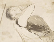 Paul César Helleu - Study of a Woman on a Sofa, about 1890