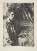 Anders Zorn - Self-Portrait with Model II, 1899