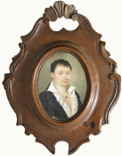 Unknown English artist - Miniature of Lord Byron, 19th century