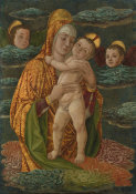 Unknown Italian artist - The Virgin and Child in the Clouds, about 1470