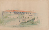 Willard Thomas Sears - Design for the Exterior of Fenway Court, East View, 1900