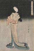 Utagawa Toyokuni - The Actor Yamato-ya as O-Chie, the wife of Banzuiin Chobei, from Yakusha Butai no Sugatae, 1795