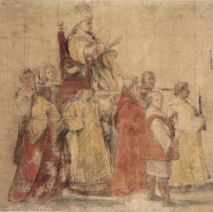 Raphael - Procession of Pope Sylvester I, about 1516-1517