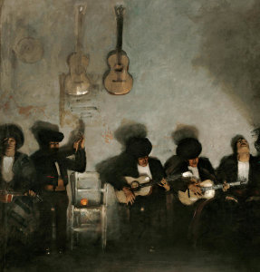 John Singer Sargent - El Jaleo, 1882 (detail: half section, left)