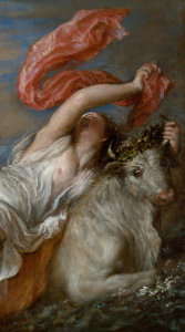 Titian - Rape of Europa (detail: Europa and the bull), 1562