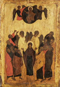 Unknown Russian artist - The Assumption of the Virgin, 15th century