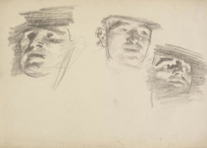 John Singer Sargent - Study for El Jaleo: Seated Musicians' Faces, 1881