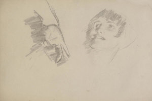 John Singer Sargent - Study for El Jaleo: Dancer's Hand and Seated Woman's Head, 1881