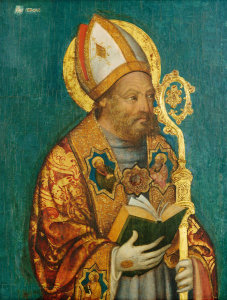 Michele Giambono - A Bishop Saint, about 1420-1452