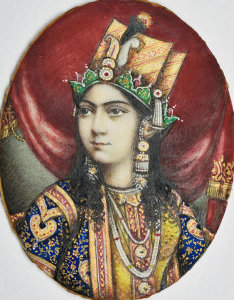 Indian, Agra - Miniature of Mumtaz Mahal, 19th century