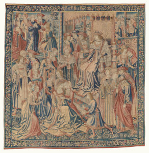 Flemish, Brussels - Esther Fainting before Ahasuerus, 1510-1525