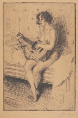 Anders Zorn - The Guitar Player, 1900