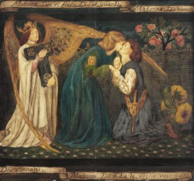 Dante Gabriel Rossetti - Love's Greeting, about 1861