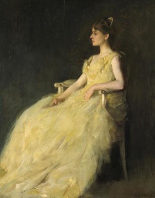 Thomas Wilmer Dewing - Lady in Yellow, 1888