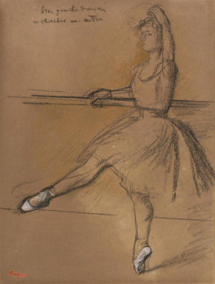 Edgar Degas - A Ballerina (Danseuse à la barre), about 1880