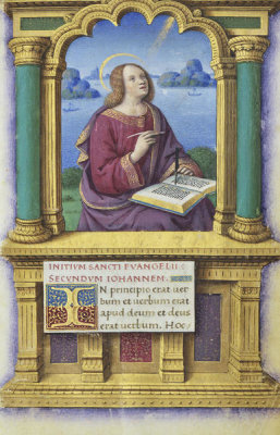Jean Bourdichon - Book of Hours: St. John the Evangelist on Patmos, 1490-1515