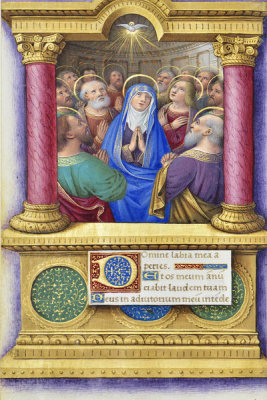 Jean Bourdichon - Book of Hours: The Pentecost, 1490-1515