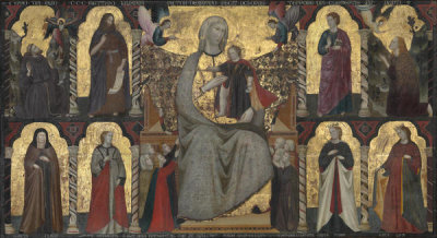 Giuliano da Rimini - The Virgin and Child Enthroned with Saints, 1307