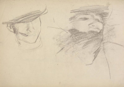 John Singer Sargent - Study for El Jaleo: Seated Musicians' Heads, 1881