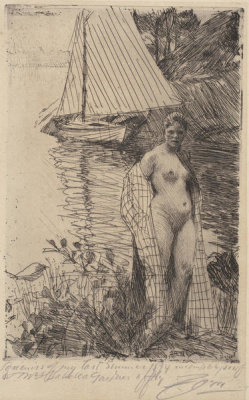 Anders Zorn - My Model and My Boat, 1894
