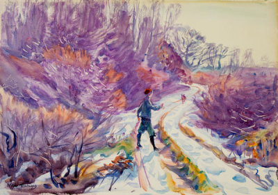Dodge MacKnight - A Road in Winter, Cape Cod, 1901-1904