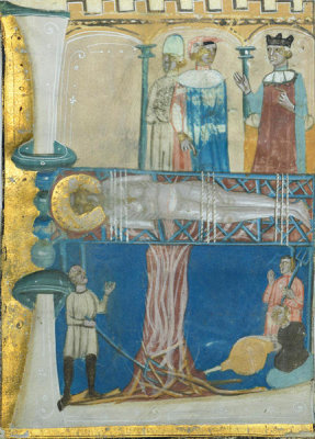 Unknown Italian artist - The Martyrdom of Saint Lawrence, 14th century