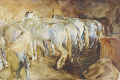 John Singer Sargent - Bus Horses in Jerusalem, 1905
