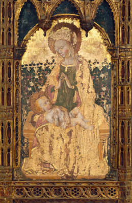 Style of Gentile da Fabriano - Virgin and Child before a Rose Hedge, 15th century