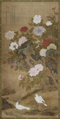 Ma I - Hanging Scroll: Peonies, late 18th century - early 19th century