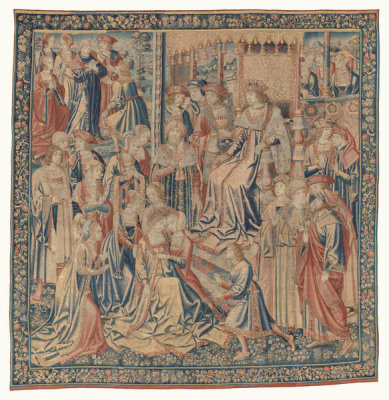 Flemish, Brussels - Esther Fainting before Ahasuerus, 1510-1525